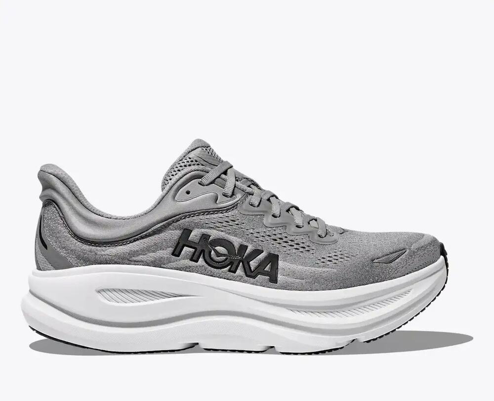 HOKA ONE ONE Bondi 9 Wide Men's Size 15EE US Galactic Grey Stellar Grey Sneakers